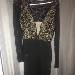 Floor length black formal dress